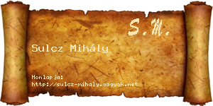 Sulcz Mihály névjegykártya