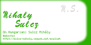 mihaly sulcz business card